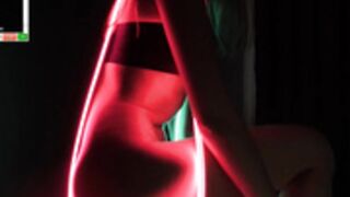 Tessarosse neon show change into bikini on 30 Apr 2023