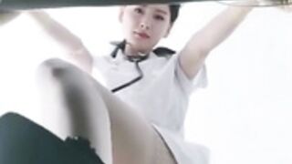 chinese nurse nylon feet joi