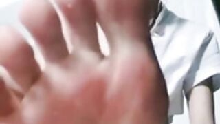 chinese nurse nylon feet joi