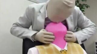 Zentai office couple fuck