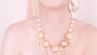 Blonde slave belly dance