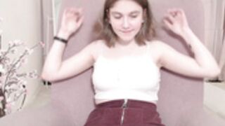 Non Nude PRIVATE SHOW early shy flashes tits/pussy x 2