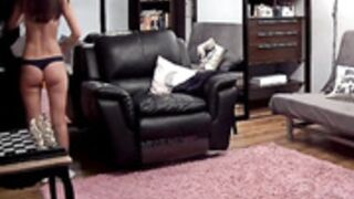 RLC Julia on phone no knickers 1