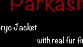 fur hood down jacket 140