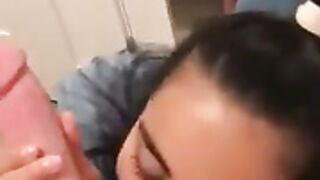 incredible blowjob by brunette