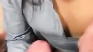 incredible blowjob by brunette