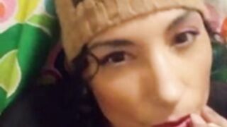 Latina smoking spliff