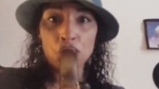 Puerto rican girl chocking on bongload