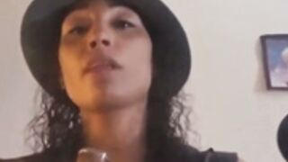 Puerto rican girl chocking on bongload