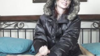 fur hood down jacket 161