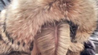 fur hood down jacket 207