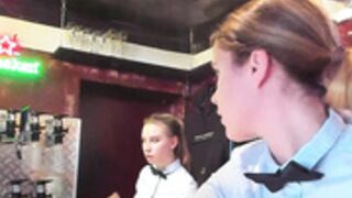 Dirtypub Mary licking and strip