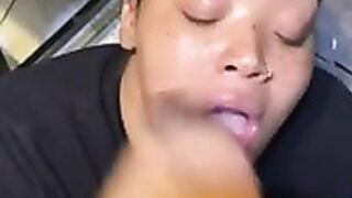 T Pocahontas draining a BBC facial end