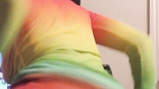 jag in colorful dress