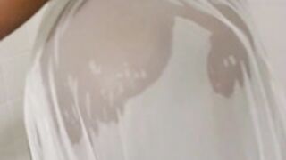 jag in wet white dress