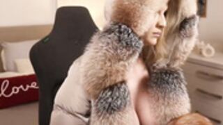 fur hood down jacket 232