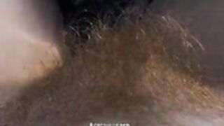 redhead rubs one out in car