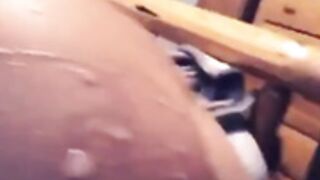 Silver gets cum on her ass