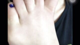 Lana Roberts self foot worship 2