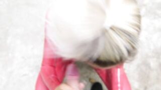 Blonde slut in catsuit fucking