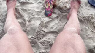 Carla FBB masturbating in the beach