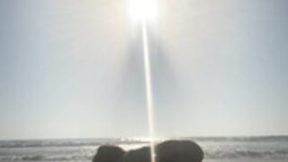 Nina Romane naked beach yoga