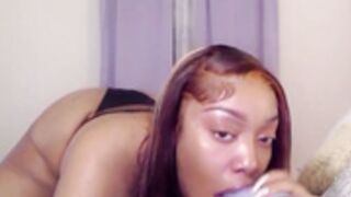 bbwjade eyes roll back while choking on dildo