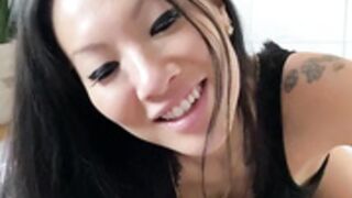 Asa Akira sucking and fucking at home