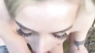 Kelly C outdoor blowjob