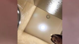 AmmyHot naked in public toilet