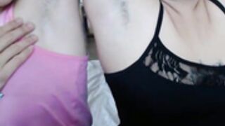2 girls armpit show off 2