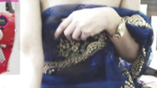 Cutegirl@143 saree striptease show