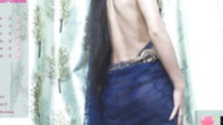Cutegirl@143 saree striptease show