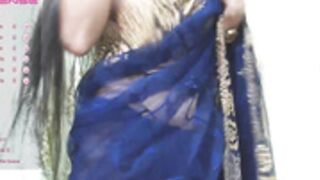 Cutegirl@143 saree striptease show