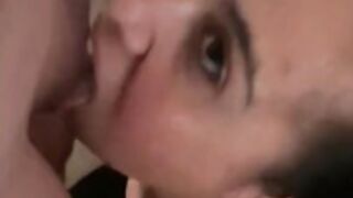 Huge powerful facial Latina Wife