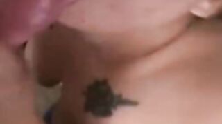 Huge powerful facial Latina Wife