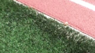 Almost caught fucking in public toilet