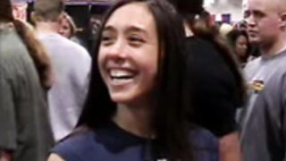 Cute girl with big bicep peak
