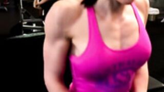 CUTE GIRL WITH MUSCLE PECS