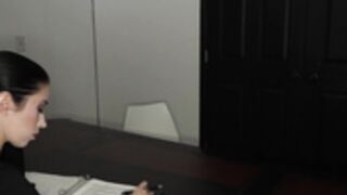 lesbo training anal in office