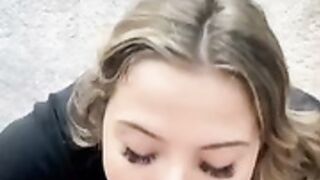 clothed beauty POV cum in mouth