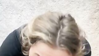 clothed beauty POV cum in mouth