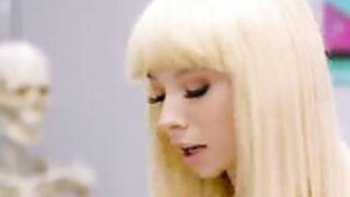 girl gives nurse unexpected facial