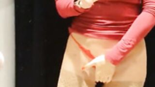 almost got caught masturbating in the locker room