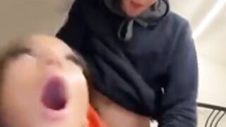 Big tits British fucked in doggy