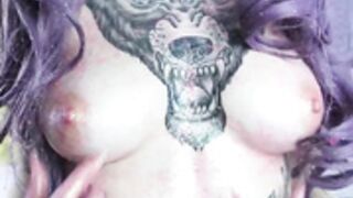 Kiittenymph - Bath Cum & Glitter Oil Tit_Ass Worship