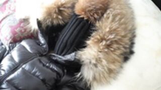 fur hood down jacket 244