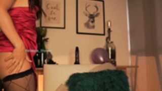 Rebecca stonee  dress and dildo