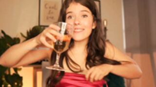 Rebecca stonee  dress and dildo