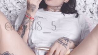 Angelface18 - Glass Dildo Cum